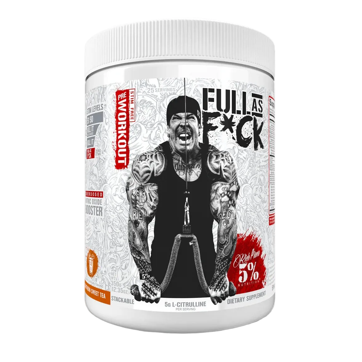 Rich Piana 5% Nutrition Full as F*ck Pre Workout 350-380 grams