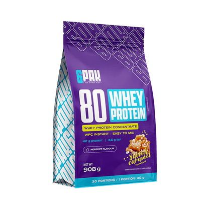 6PAK Whey 80 (whey) protein concentrate 908g