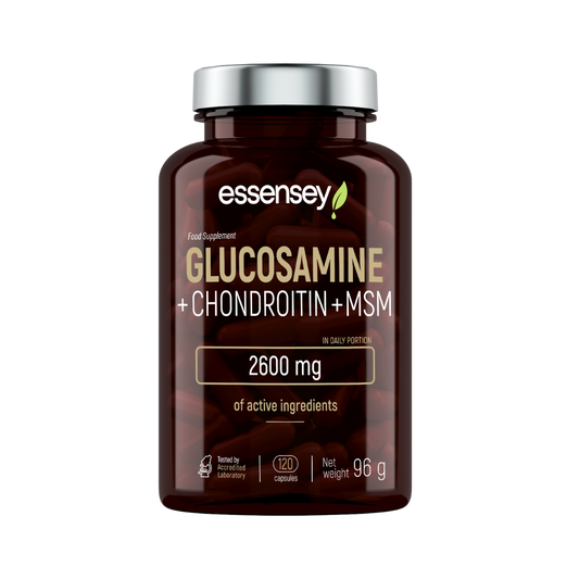 essensey Glucosamine + Chondroitin + MSM for Joint Health (120 Capsules)