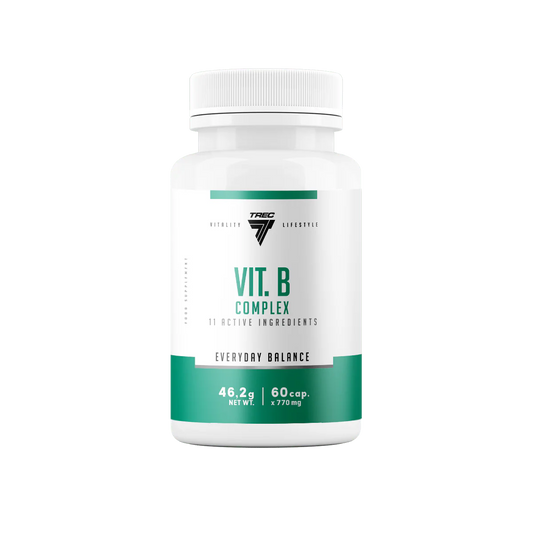 TREC Vitality B Vitamin Complex for Metabolism, Nerves and Immunity (60 Capsules)