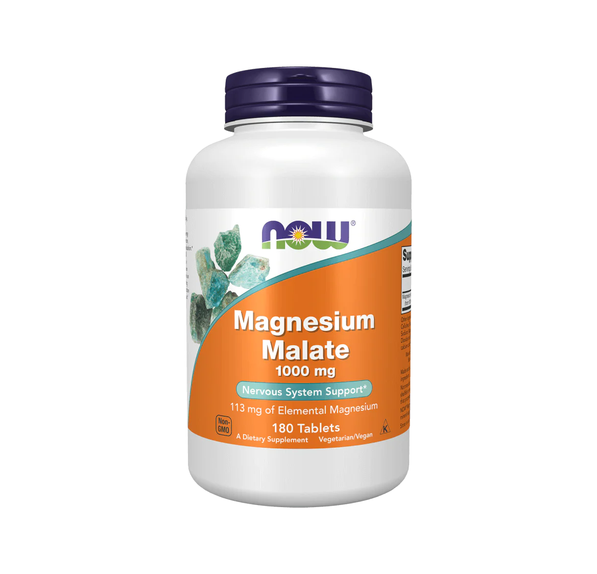 NOW Foods Magnesium Malate – Supports Energy Production and Muscle Function (180 Tablets)