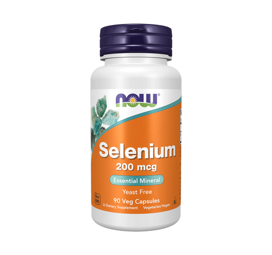 NOW Foods Selenium (90 capsules) 200 mcg for Thyroid and Reproductive Health