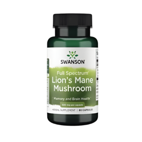 Swanson Full Spectrum Lion's Mane Mushroom, 500mg - 60 kapsulas